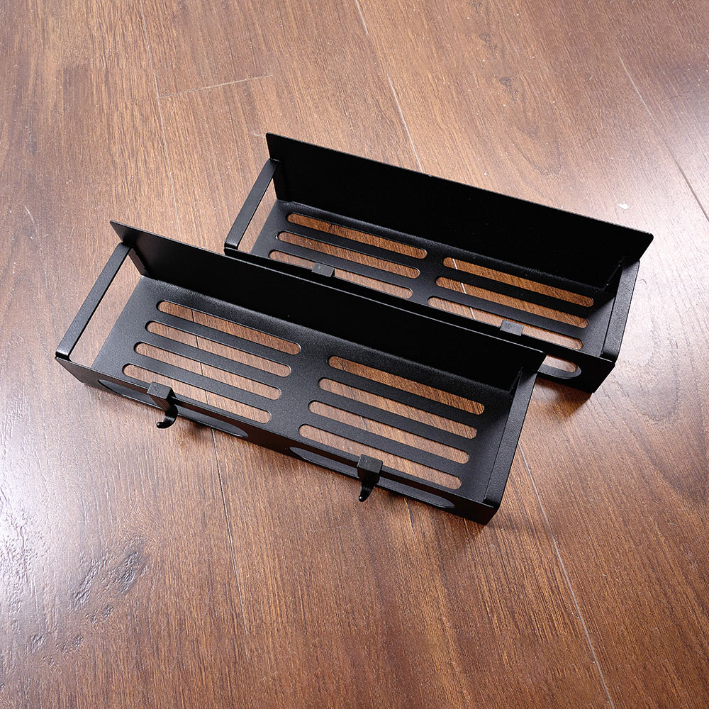 Living and Home 2-Piece Small Black Magnetic Storage Rack Set Image 2