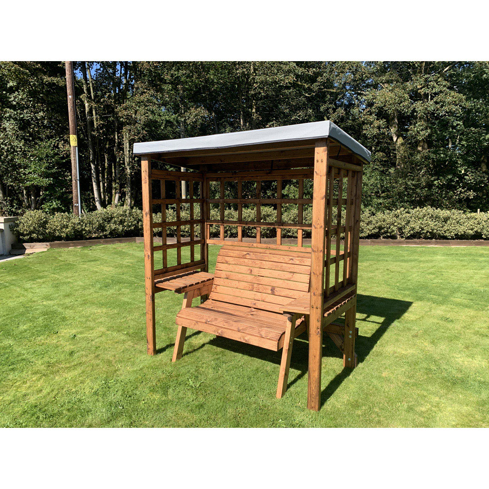 Charles Taylor Wentworth 2 Seater Arbour with Grey Roof Cover Image 7