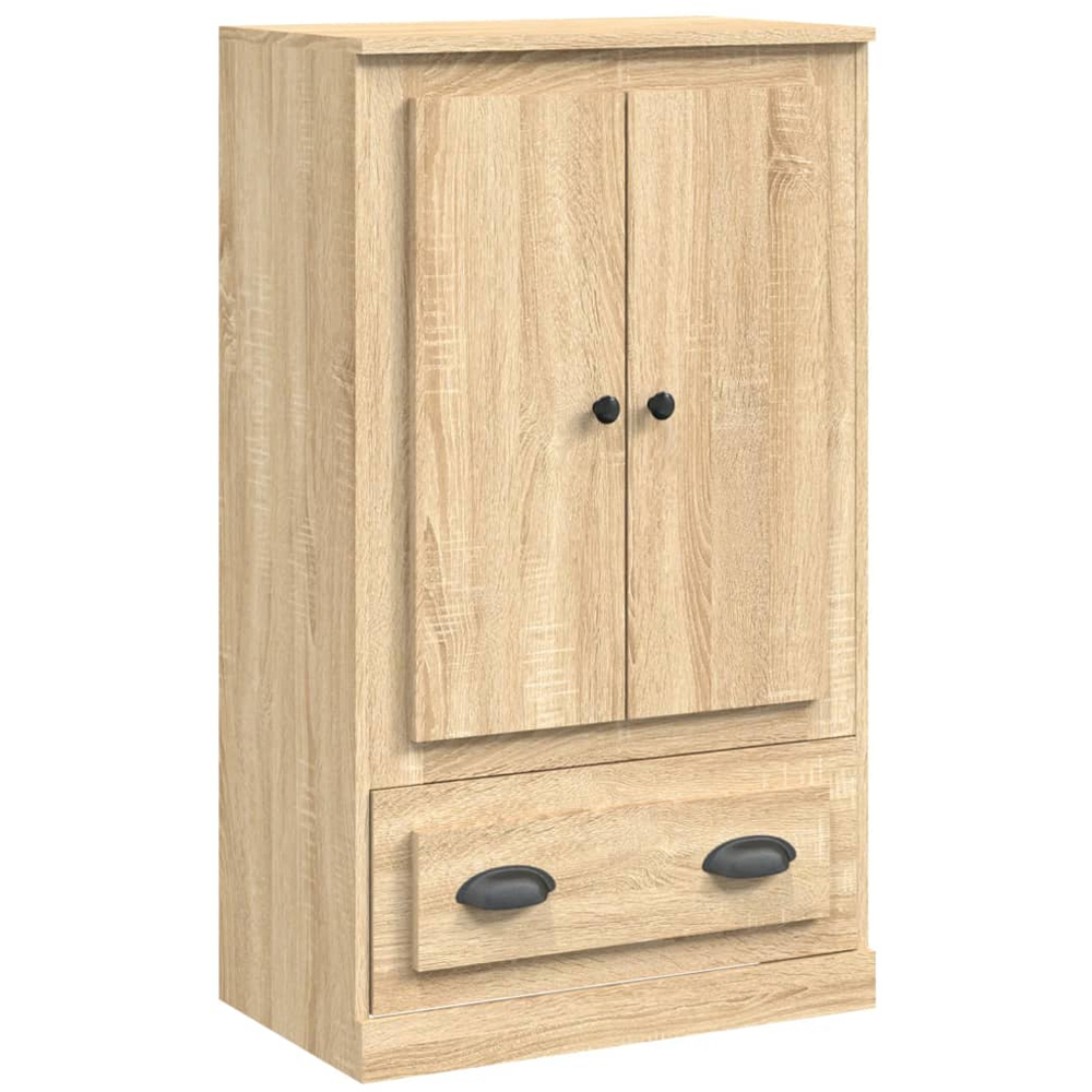vidaXL 2 Door Single Drawer Sonoma Oak Highboard Image 2