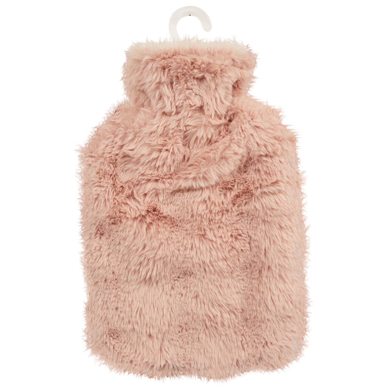 Rippled Fur Hot Water Bottle - Pink, White, or Grey Image 1