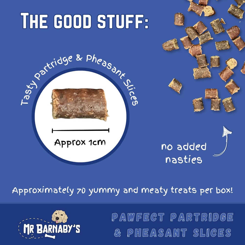 Mr Barnaby's Pawfect Partridge and Pheasant Slices Dog Treats 4 Pack Image 2