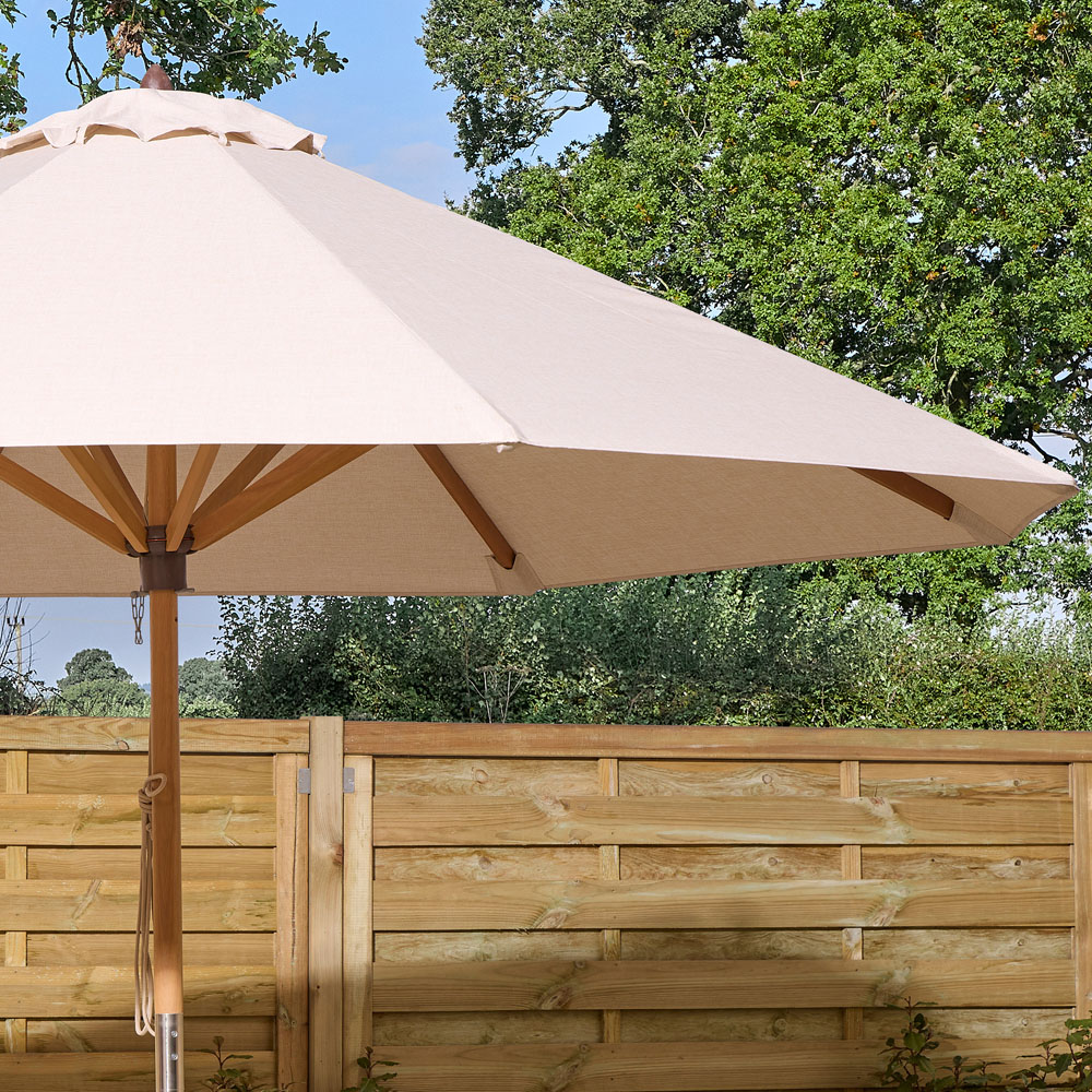 Rowlinson Ashdown Wooden Parasol 3m Image 4