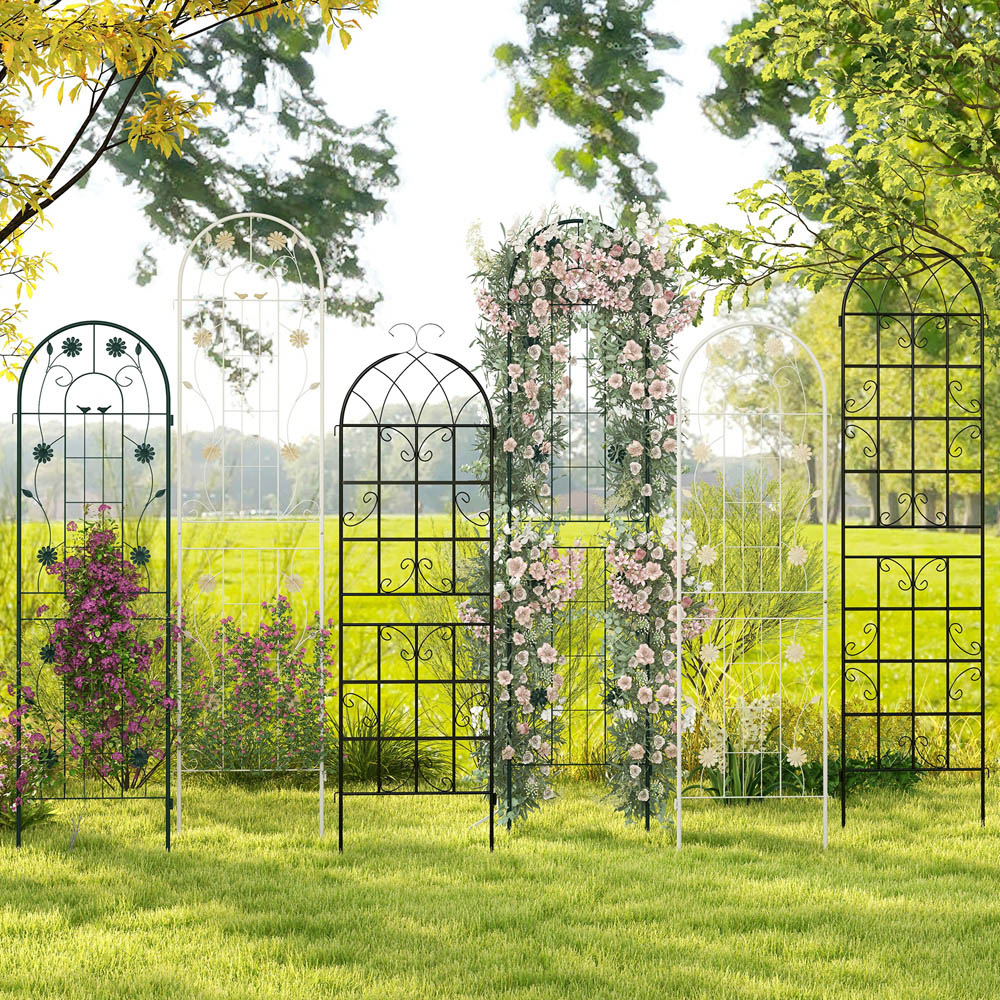 Costway Green Metal 180 x 50cm 4 Pack Wire Lattice Garden Trellis Image 2