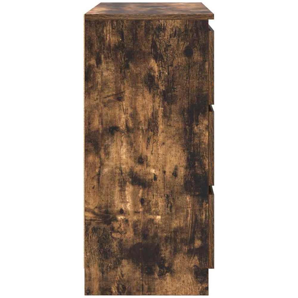 vidaXL 3 Drawer Smoked Oak Sideboard Image 7