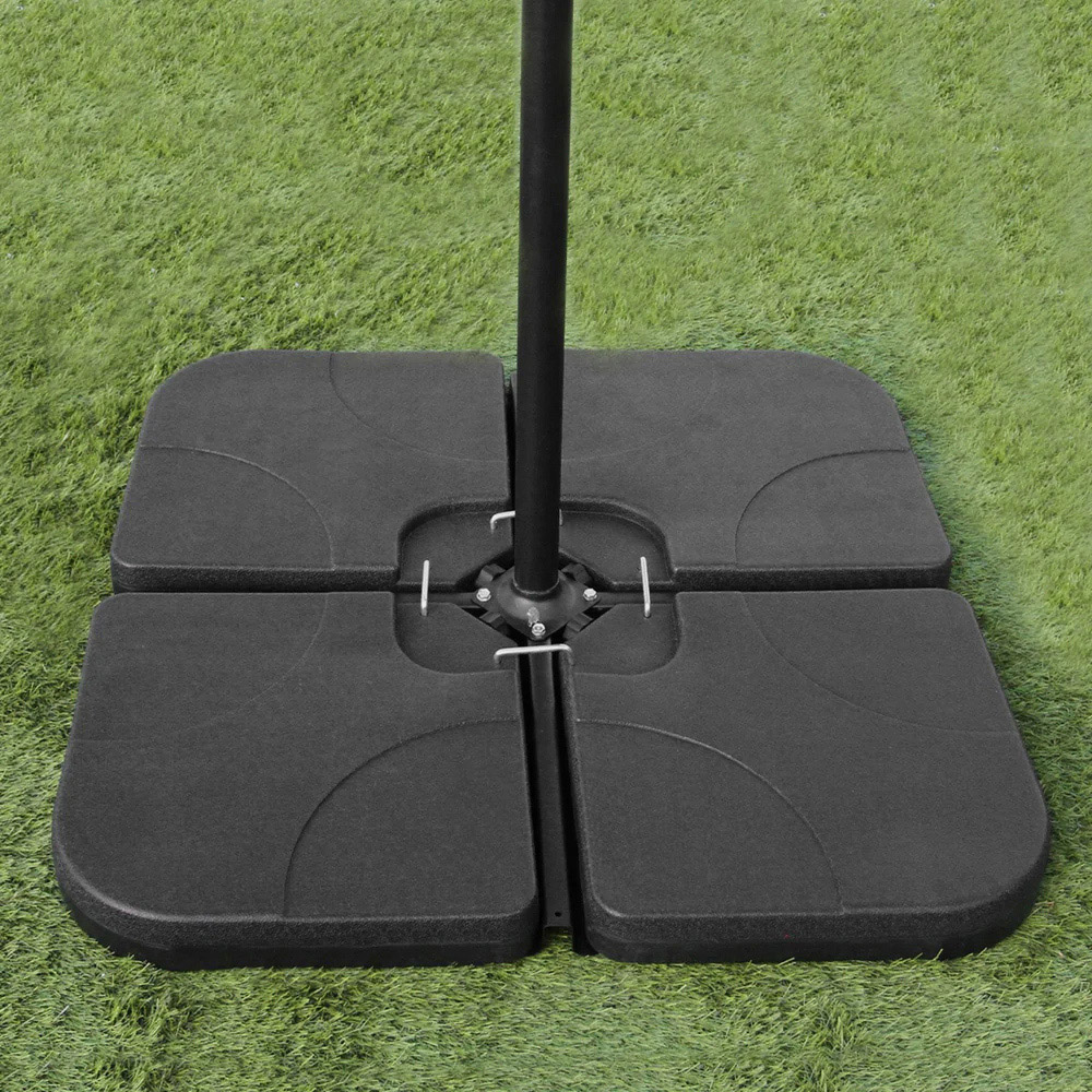 MonsterShop Black Square Shaped Cantilever Parasol Base Image 5