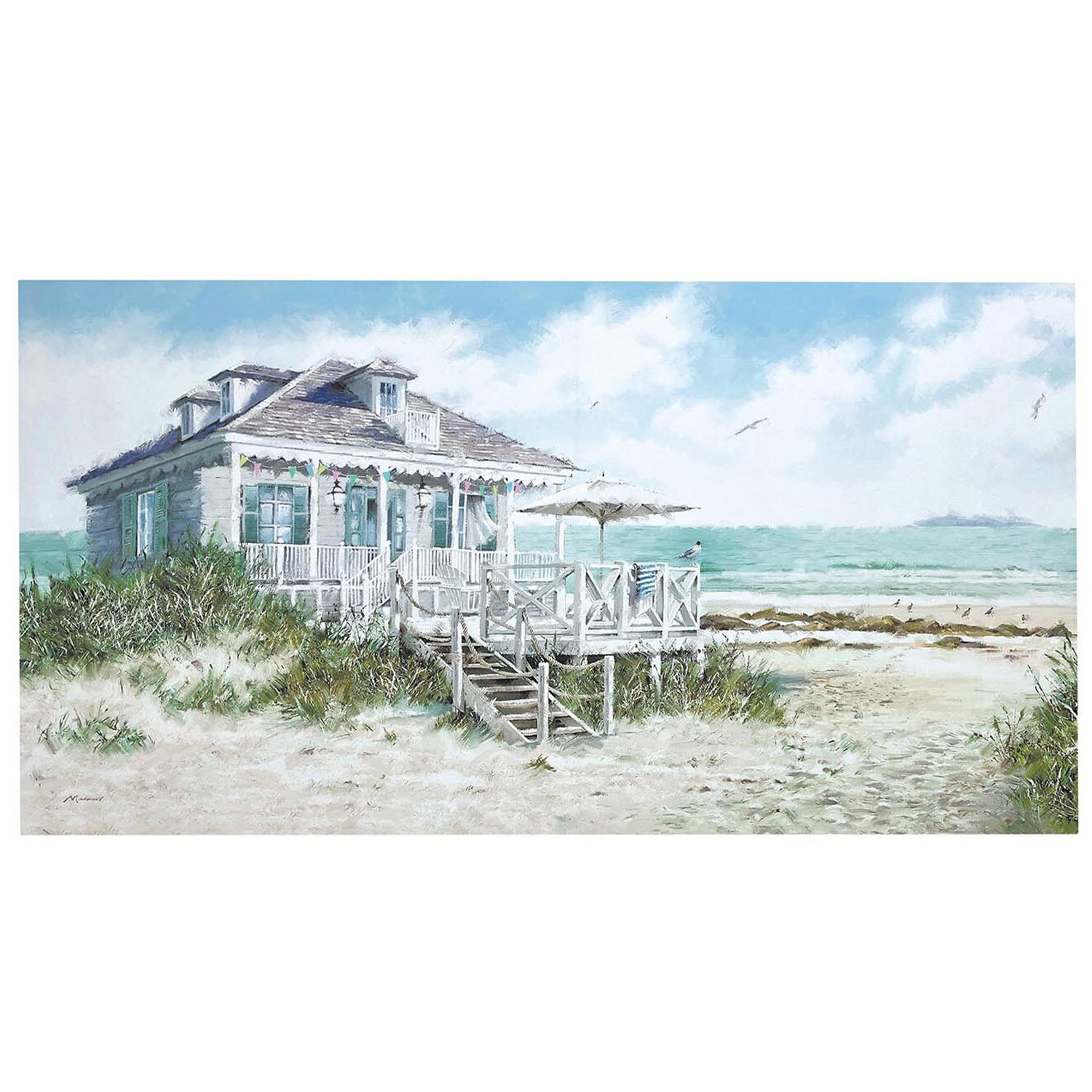 Richard Macneil Blue Beach Retreat Canvas Image