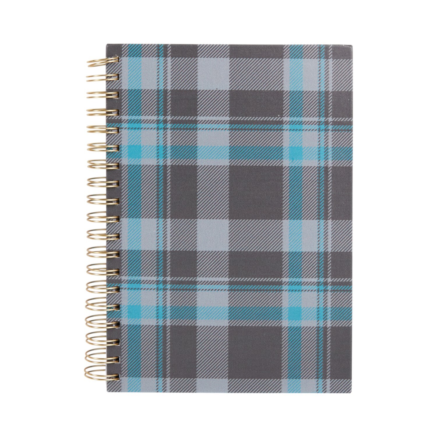 Blue and Grey Tartan Notebook B5 Blue and Grey Image 1