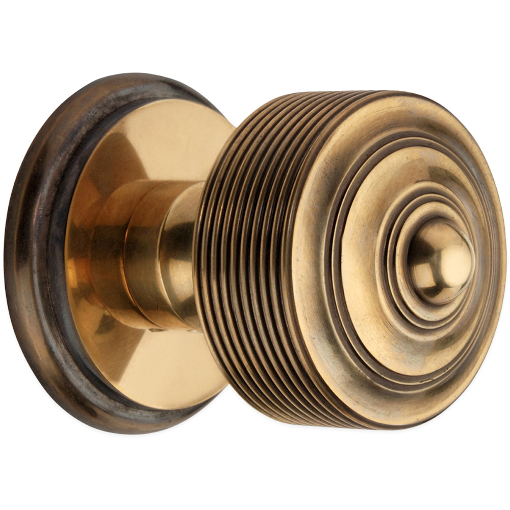 Spira Brass Aged Brass Carter Mortice Door Knob 2 Pack Image 3