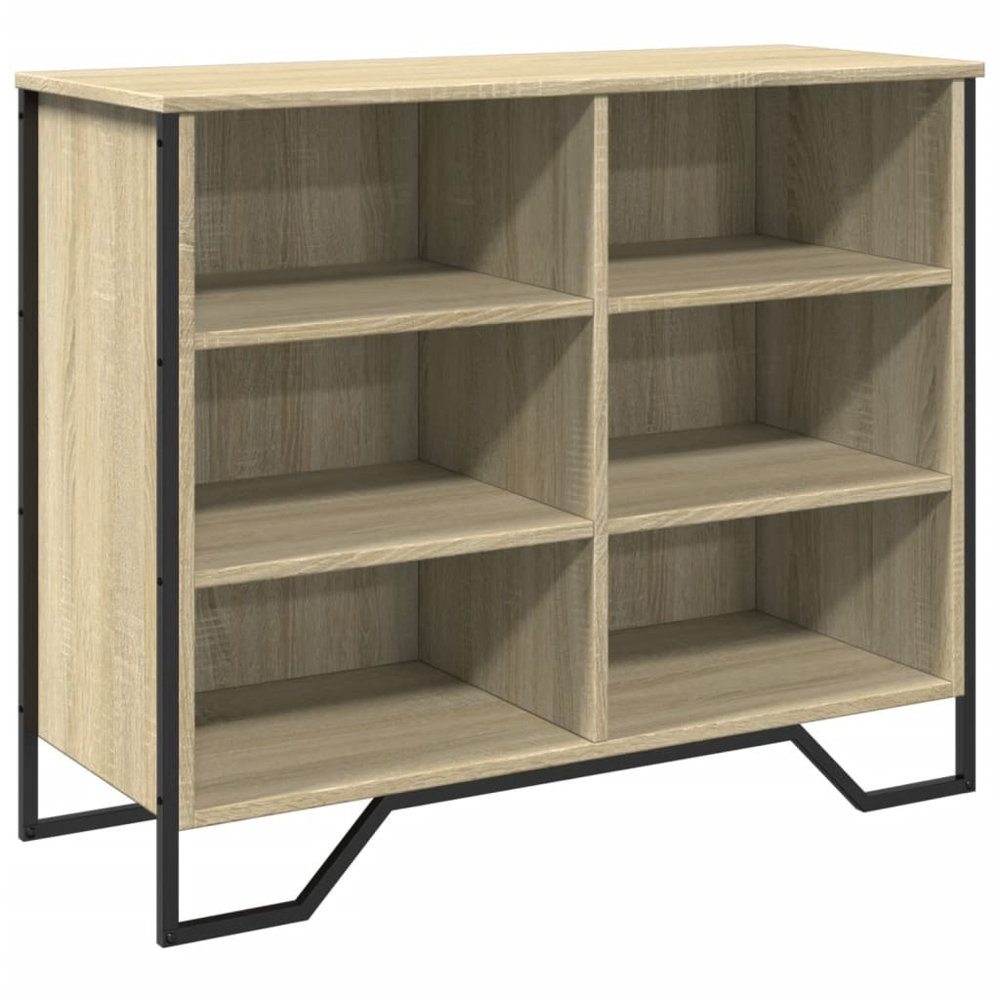 vidaXL 6 Open Shelf Sonoma Oak Sideboard Image 2