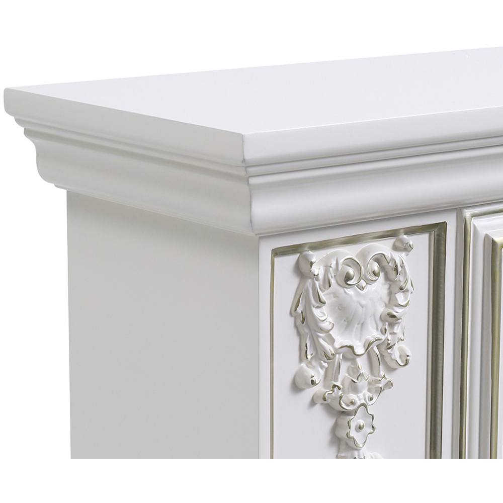 Living and Home 7 Flame Colour White Electric Fireplace TV Stand with Remote Control 63 inch Image 4