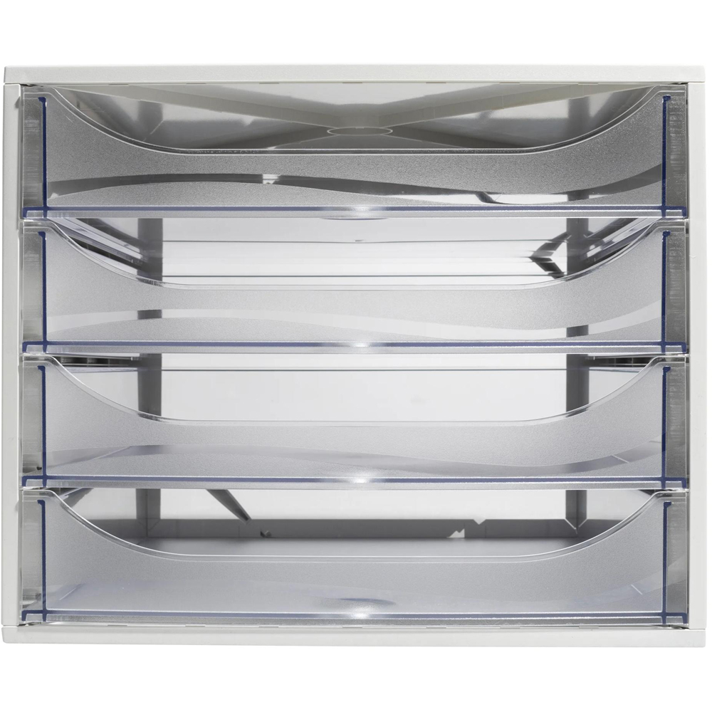 Exacompta EcoBox Office 4 Drawer Crystal Desk Organiser Image 2