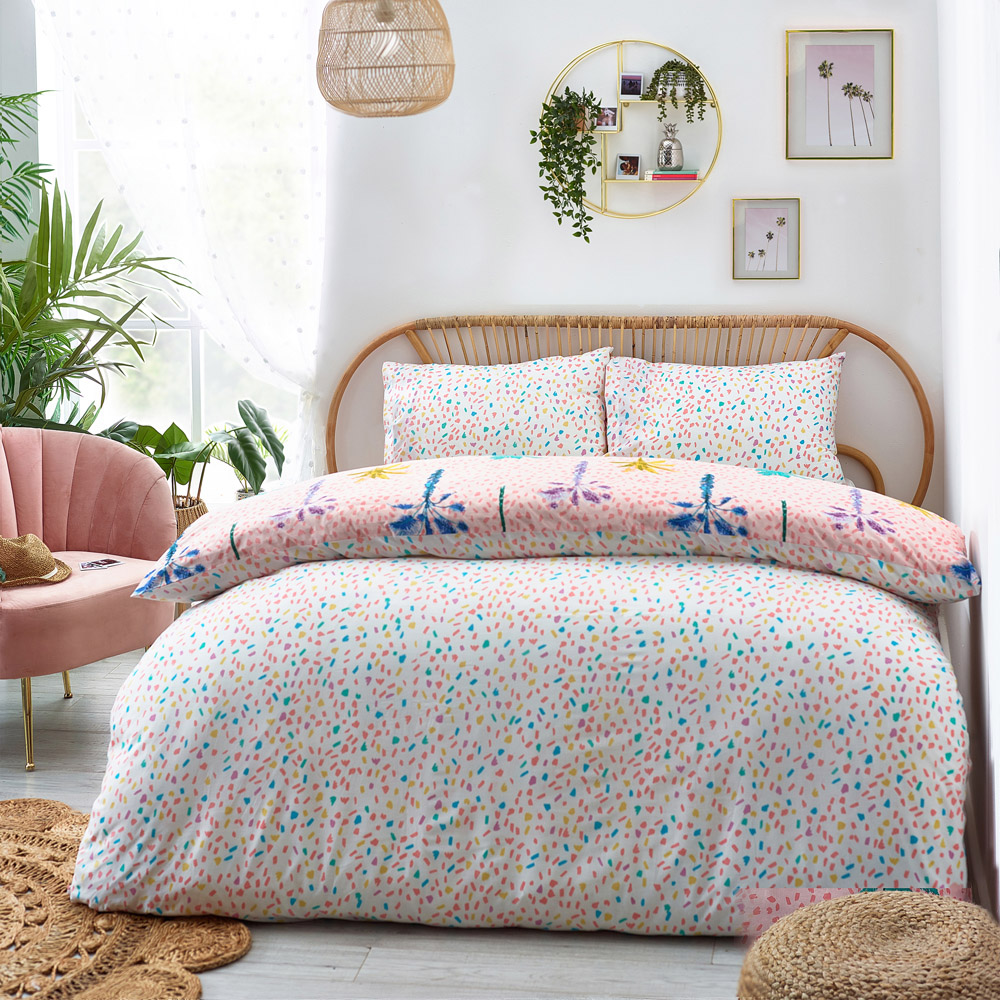 Style Lab Palmtropolis Single Pink Duvet Cover Set Image 2