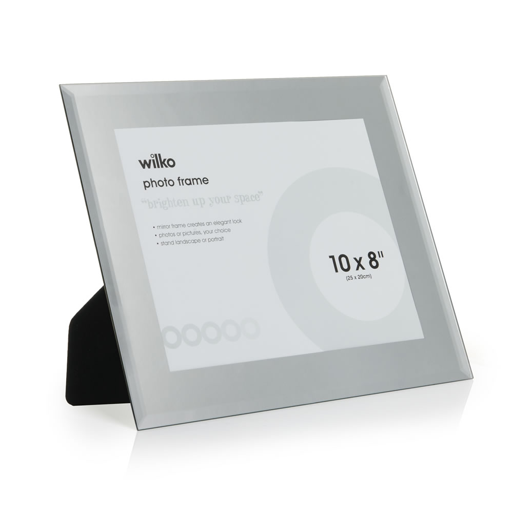 Wilko Glass Mirror Photo Frame 10 x 8 Inch Wilko