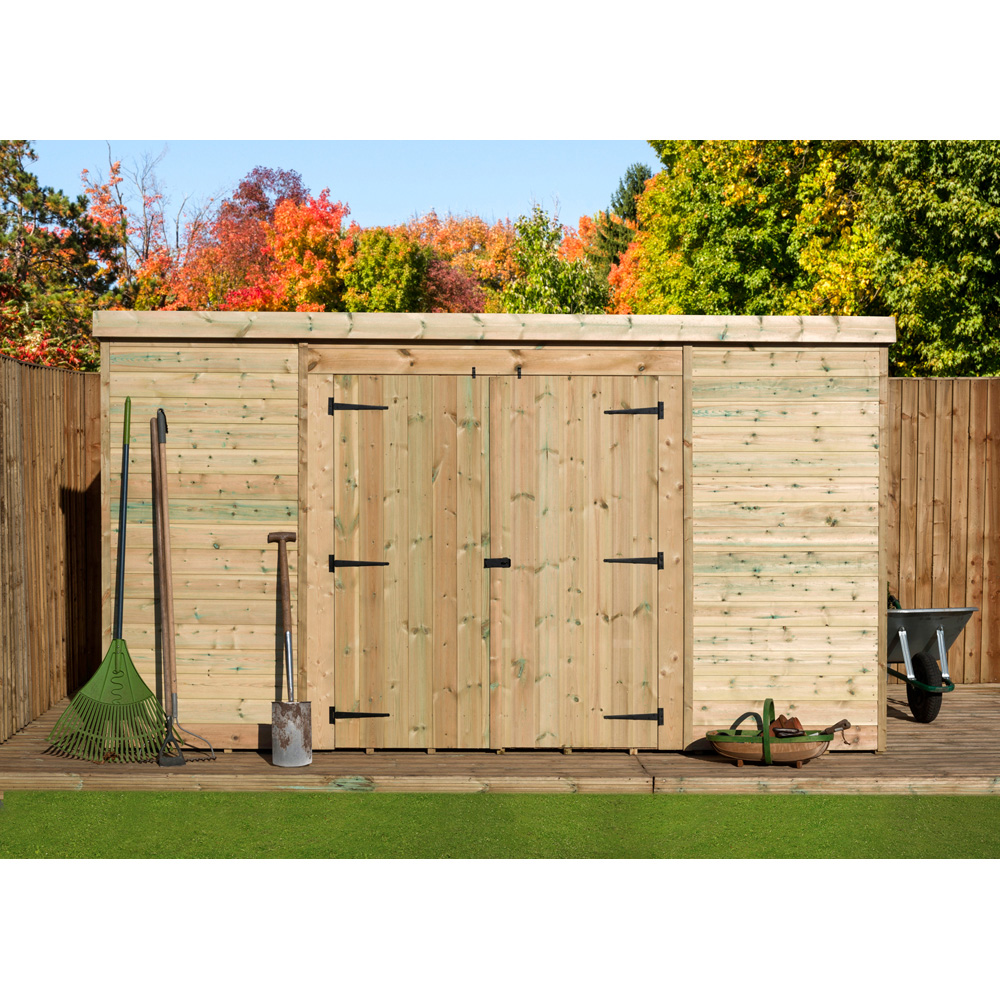 Empire Sheds 5000 12 x 8ft Double Door Tongue and Groove Pent Garden Shed Image 4