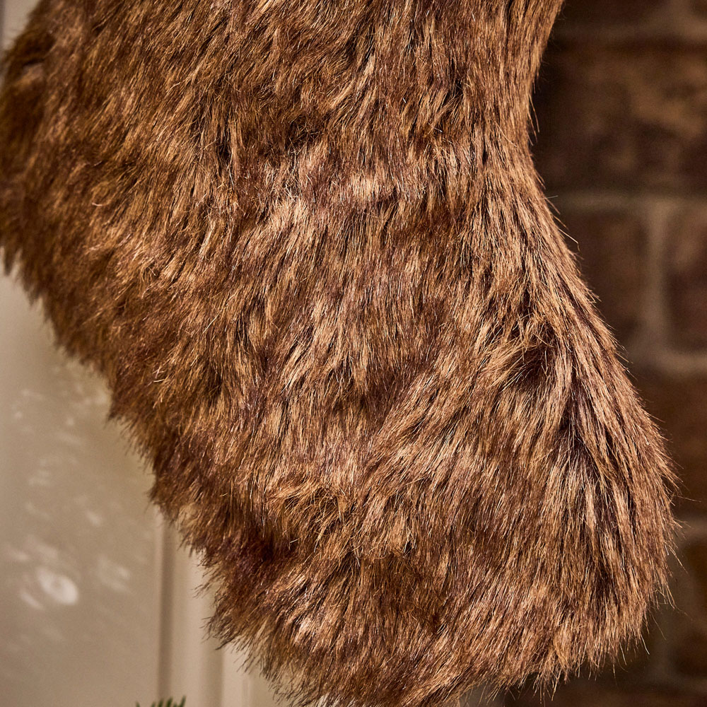 Dibor Beresford Dark Brown Faux Fur Stocking Image 5
