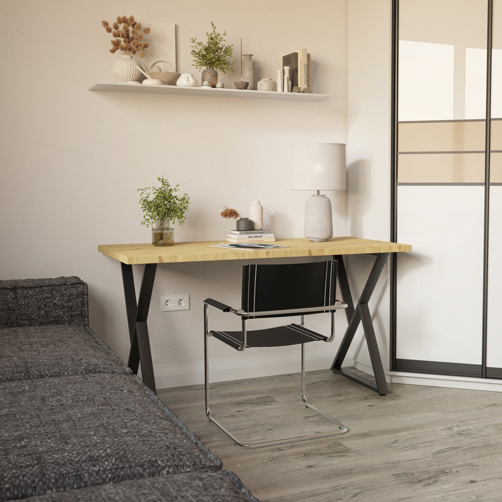 Shefa Chicago 6 Seater Dining Table Artisan Oak Image 3