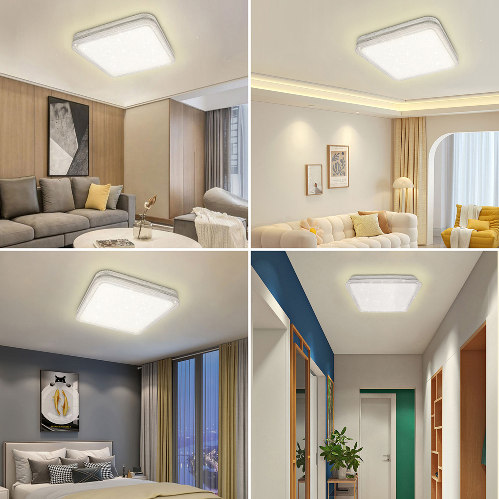 ExtraStar Crystal Effect Border White Ceiling Downlight Image 3