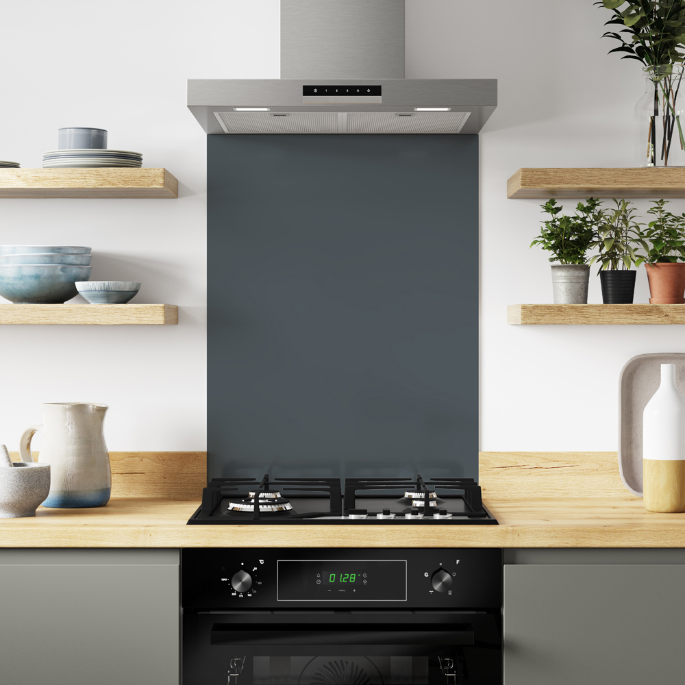 Alloy Malibu Grey and Storm Blue Kitchen Hob Splashback 600 x 800 x 4mm Image 2