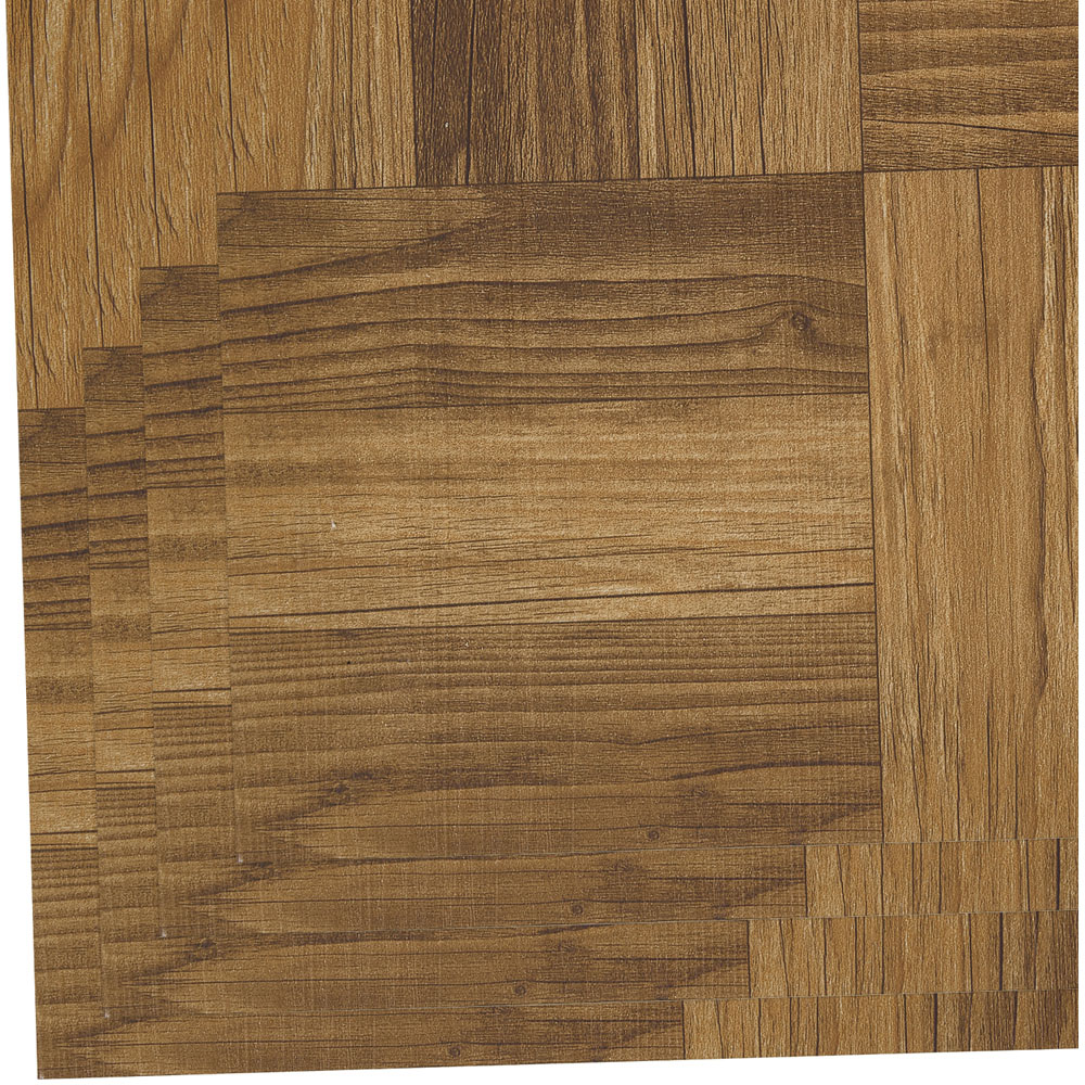 Living and Home Parquet Brown Self-Adhesive PVC Flooring Tile 10 Pack Image 4