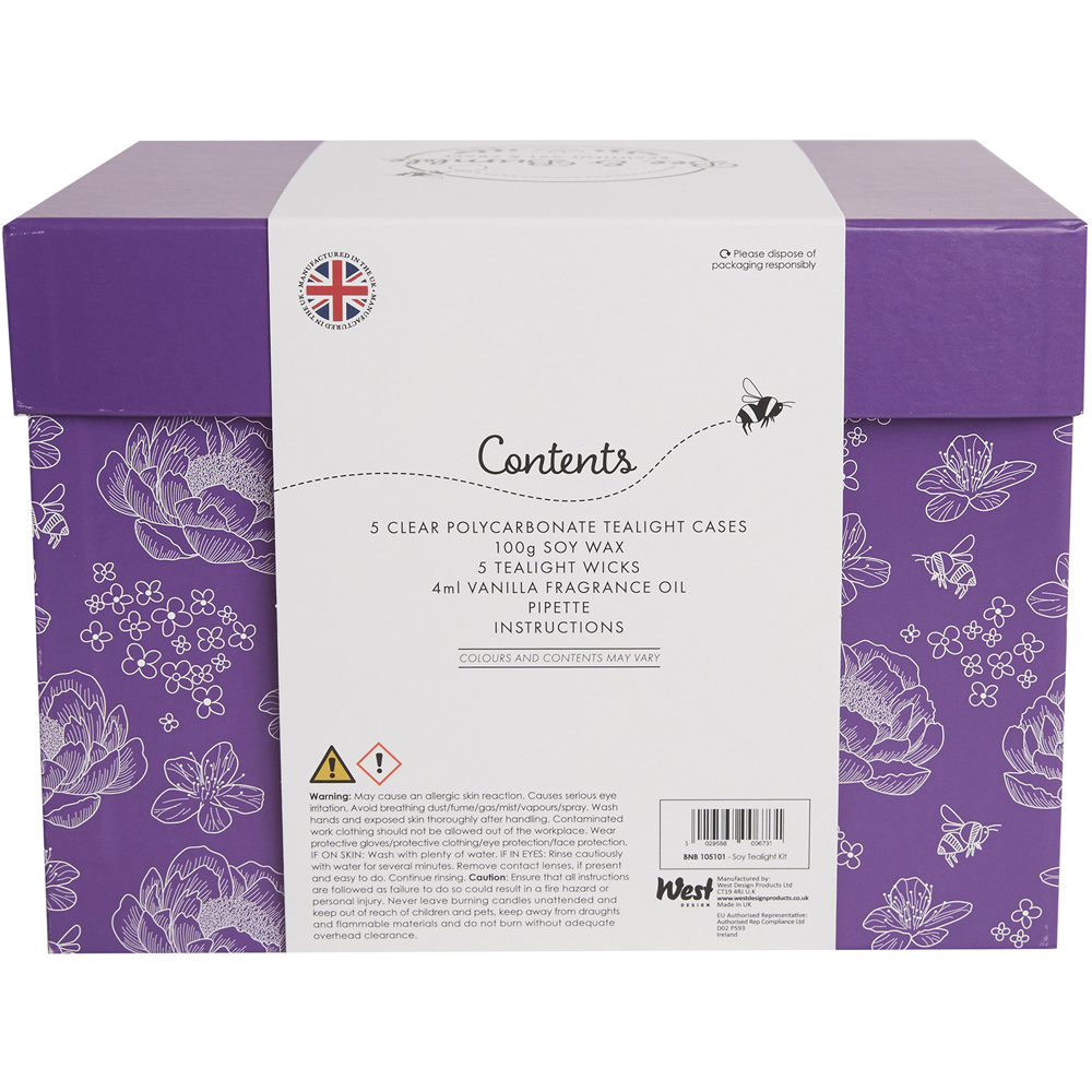 Bee & Bumble Beige Soy Tealights Craft Kit Image 5