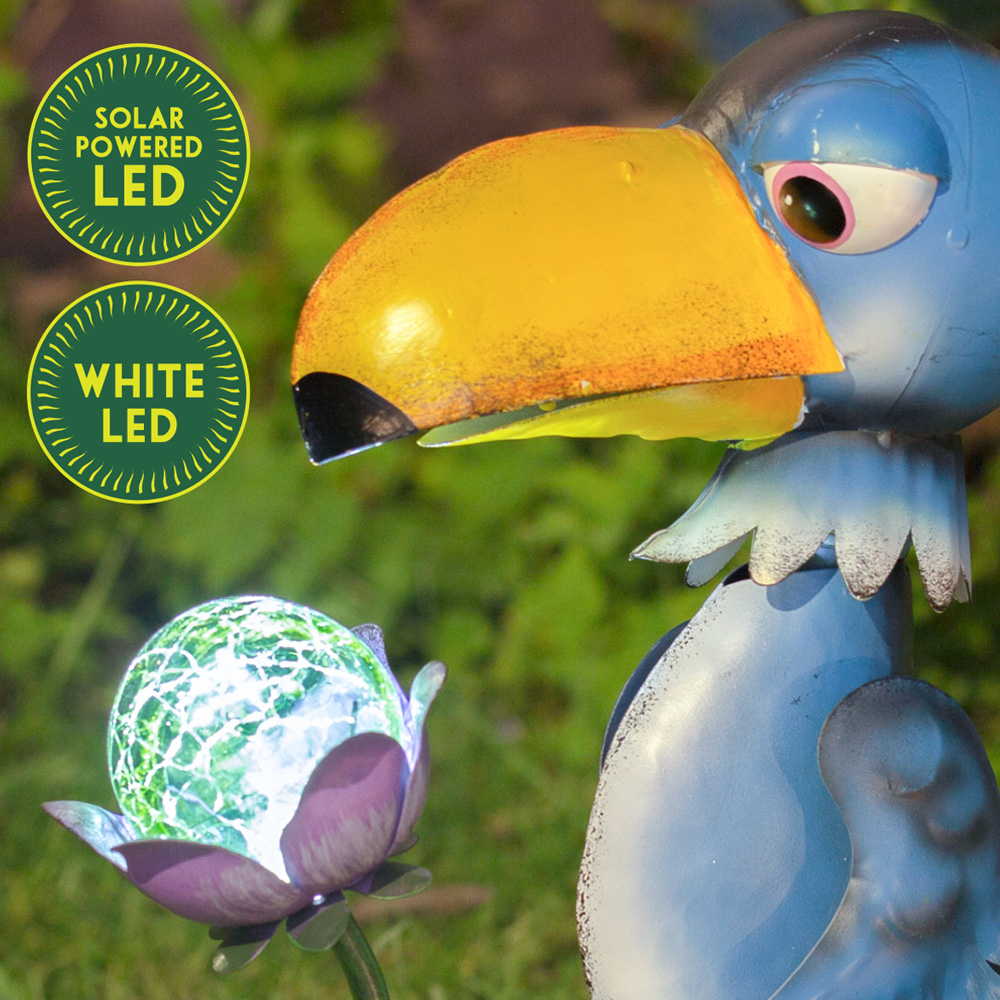 GardenKraft Metal Toucan with LED Solar Light Image 7