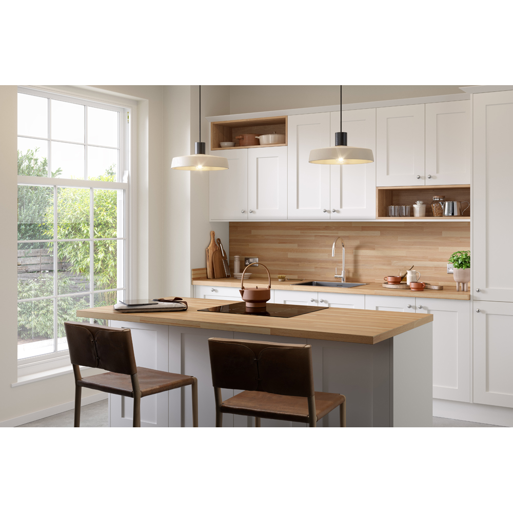 Options Plus Clear Beech Oak Block Post-Formed Laminate Kitchen Breakfast Bar 4100 x 900 x 38mm Image 6