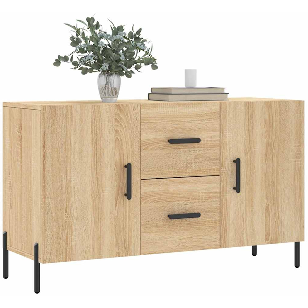 vidaXL 2 Door 2 Drawer Sonoma Oak Sideboard Image 3
