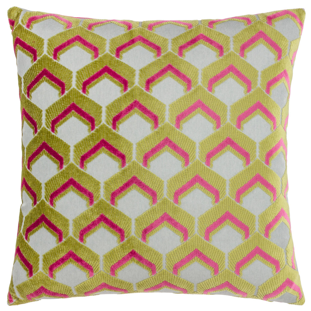 Paoletti Ledbury Multicolour Velvet Jacquard Cushion Image 1