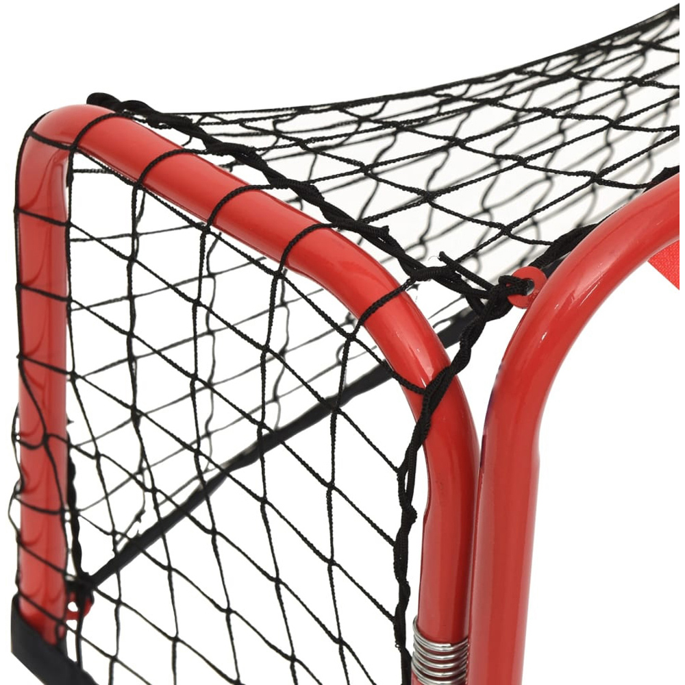 Walplus Red and Black Steel and Polyester Hockey Goal with Net Image 5