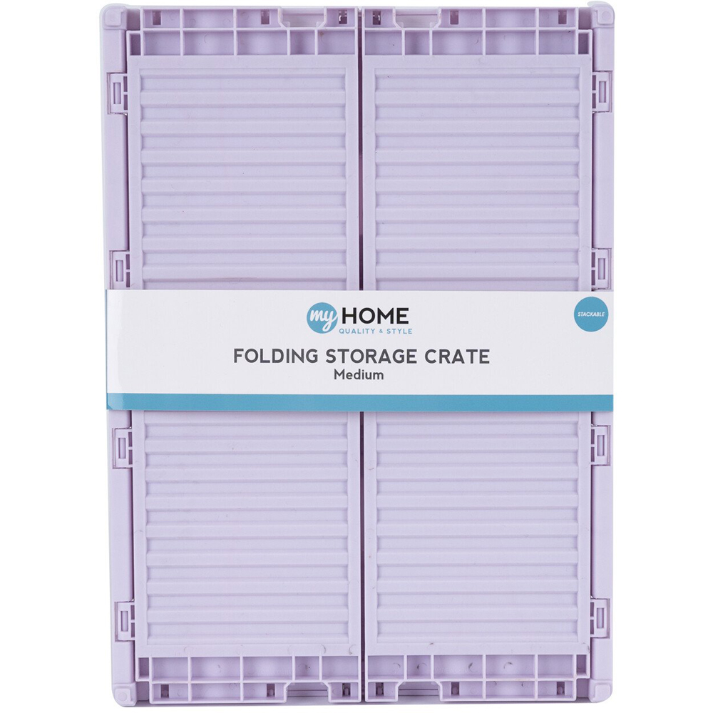 My Home Medium Ribbed Foldable Storage Crate Image 3