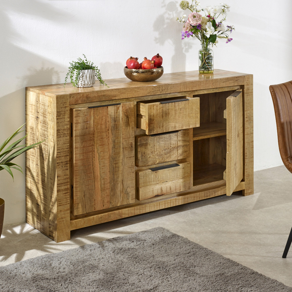 Brooklyn Surrey 2 Door 3 Drawer Solid Wood Large Sideboard Image 6