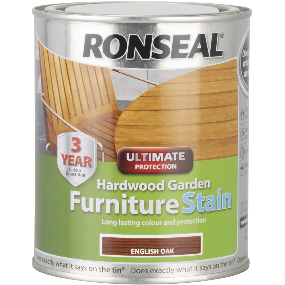 Ronseal English Oak Garden Furniture Stain 750ml Wilko