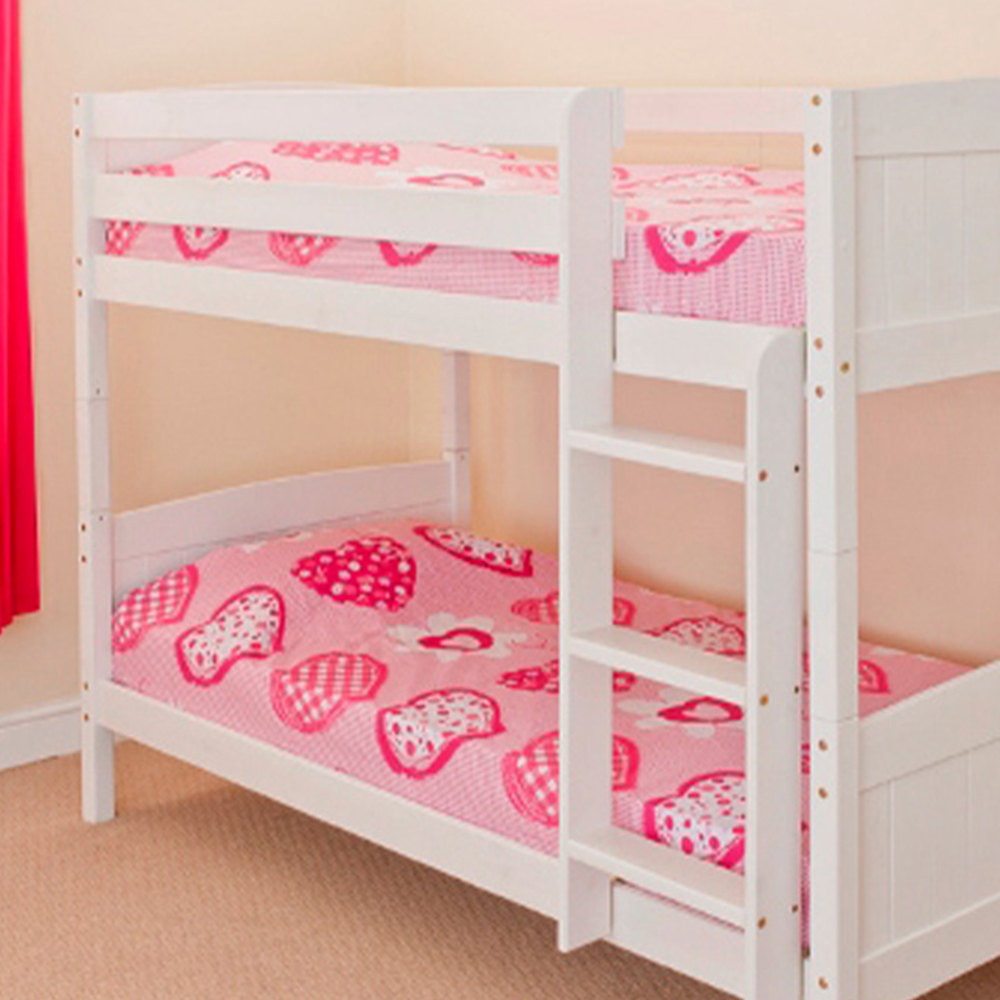 Brooklyn White Classic Wooden Bunkbed Image 2