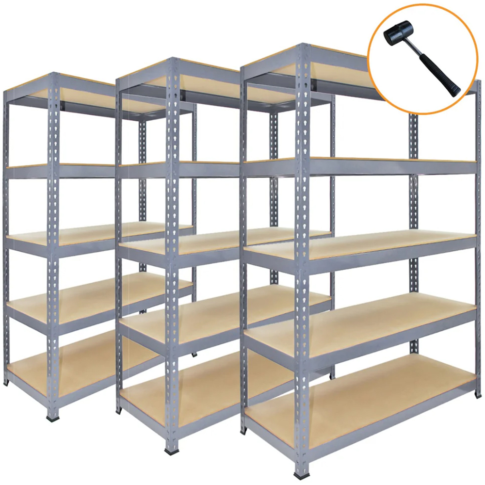 Monster Shop Q-Rax Grey Shelving Unit 3 Pack Image 7