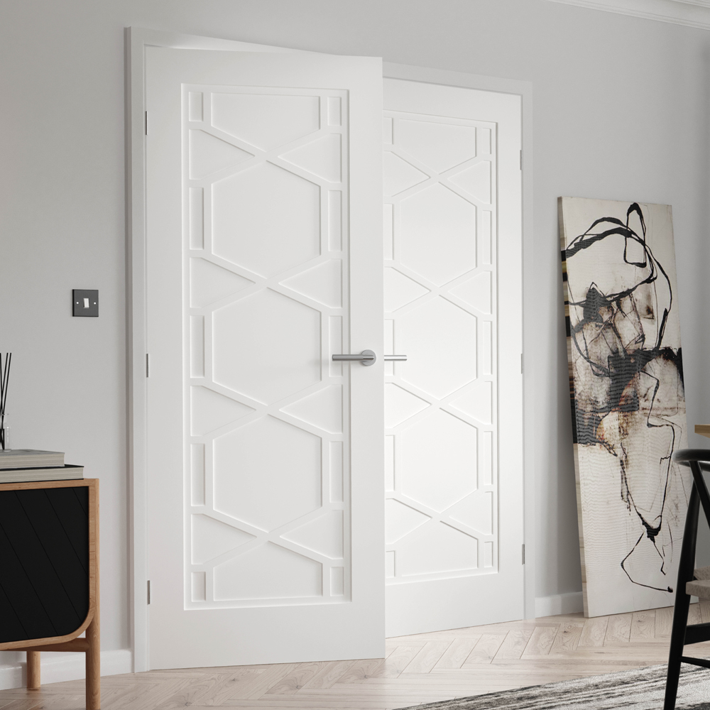 JB Kind Quartz White Primed Door 1981 x 762mm Image 2