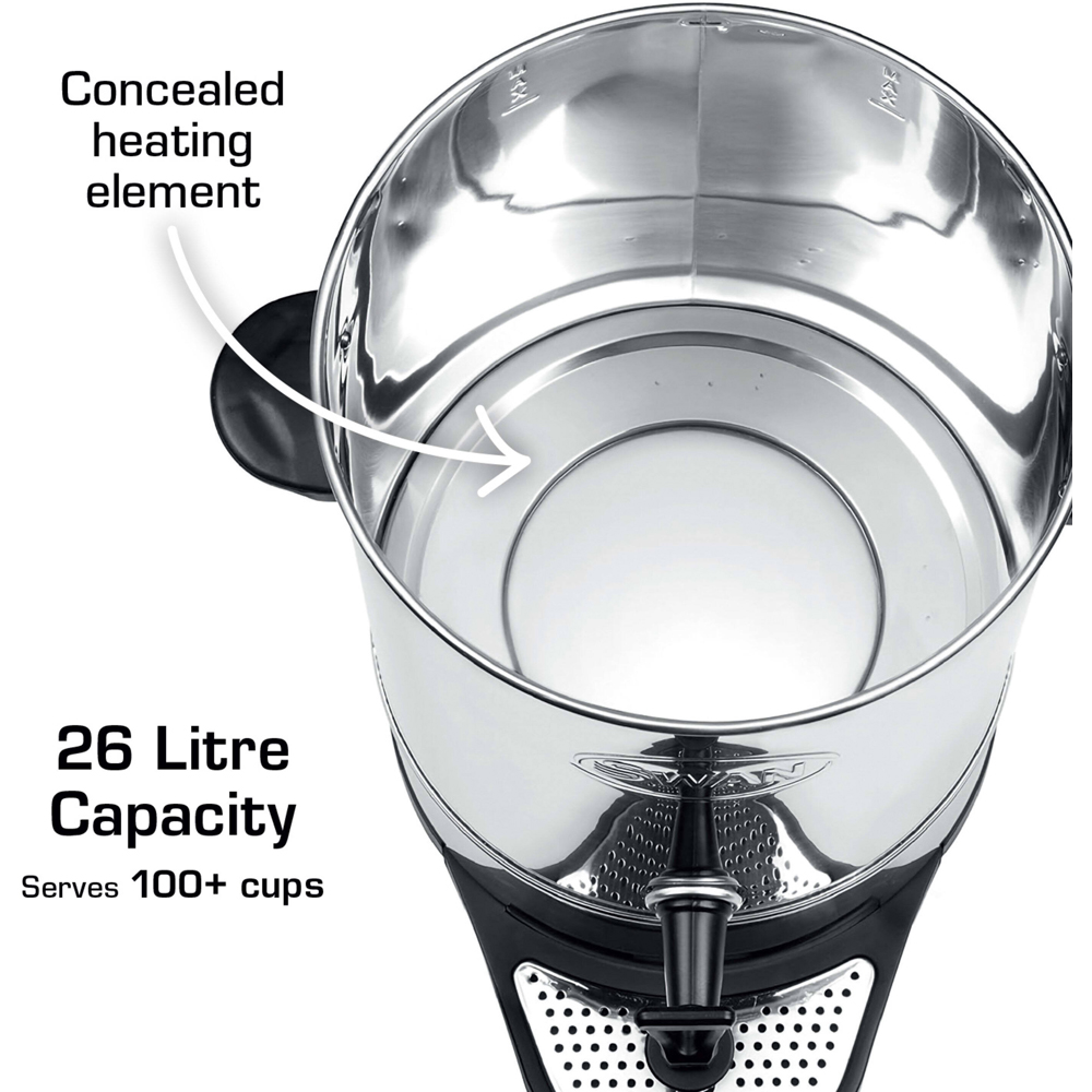 Swan SWU26L Stainless Steel 26L Tea Urn 2500W Image 3