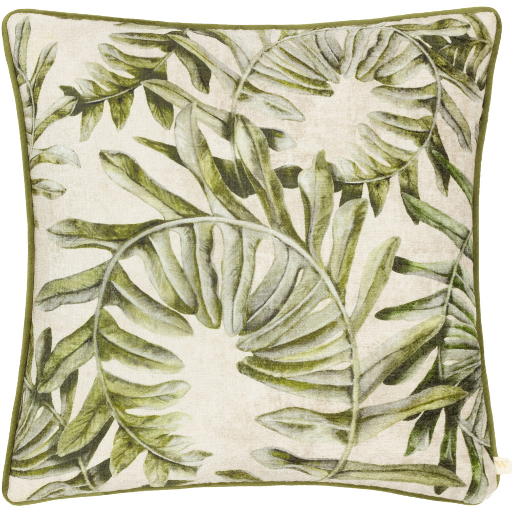 Wylder Nature Kielder Forest Sherwood Printed Velvet Cushion 43 x 43cm Image 1