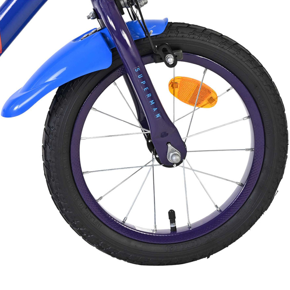 Volare DC Comics Superman Kids 14 inch Multicolour Bike with Stabilisers Image 8