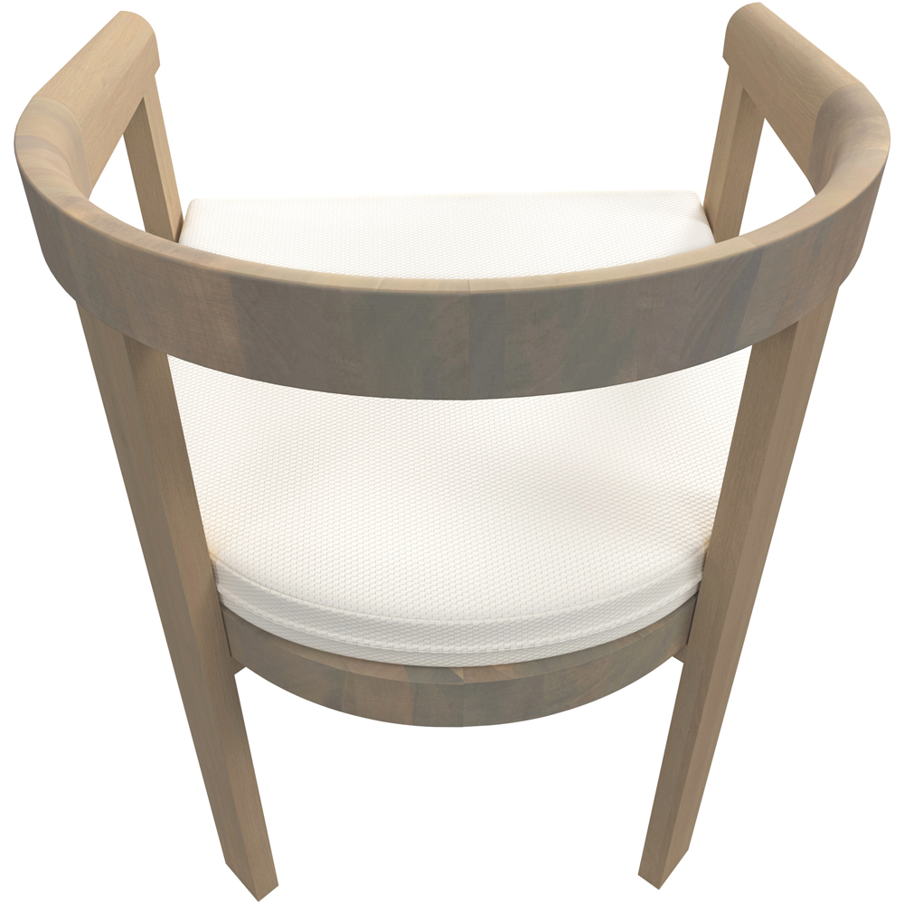 Charles Bentley Delgada Set of 2 Acacia Curved Back Dining Chair with Cushion Image 4