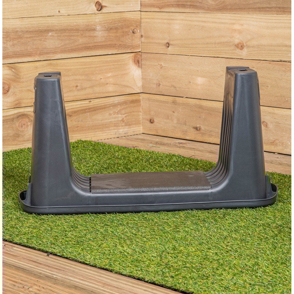 Samuel Alexander 2 in 1 Grey Plastic Garden Kneeler and Stool with Storage Area Image 6