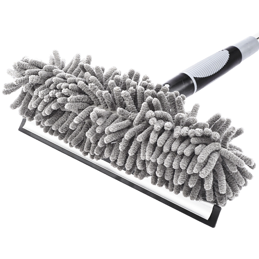 Living and Home Grey 2-in-1 Window Squeegee Cleaner Kit with 10 Extension Poles Image 3