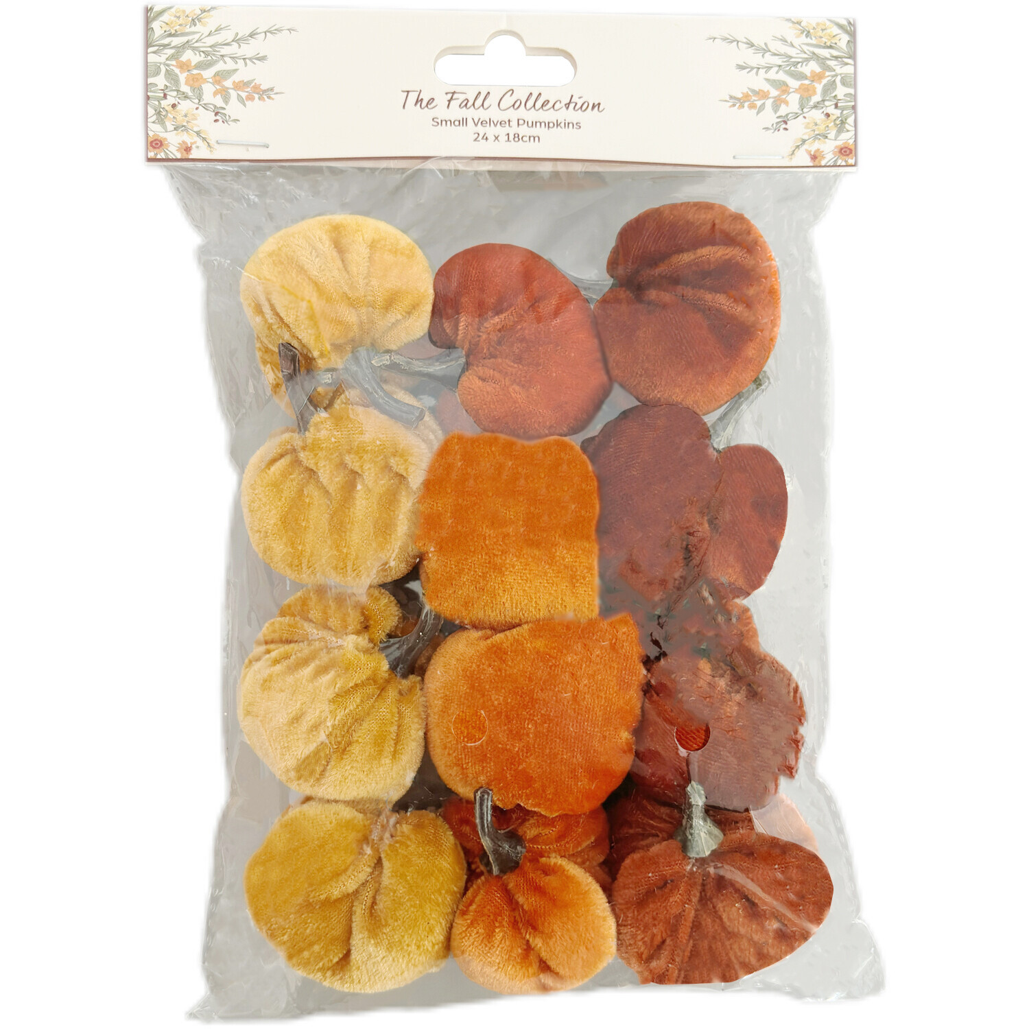 Small Velvet Pumpkin Decorations Image