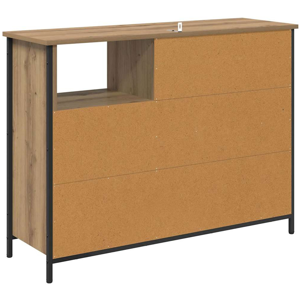vidaXL 2 Door 3 Open Shelf Light Brown Sideboard Image 8