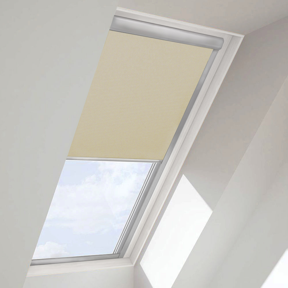 Caecus Blackout Roof Blind CK06 Cappuccino W99.2cm Image 1