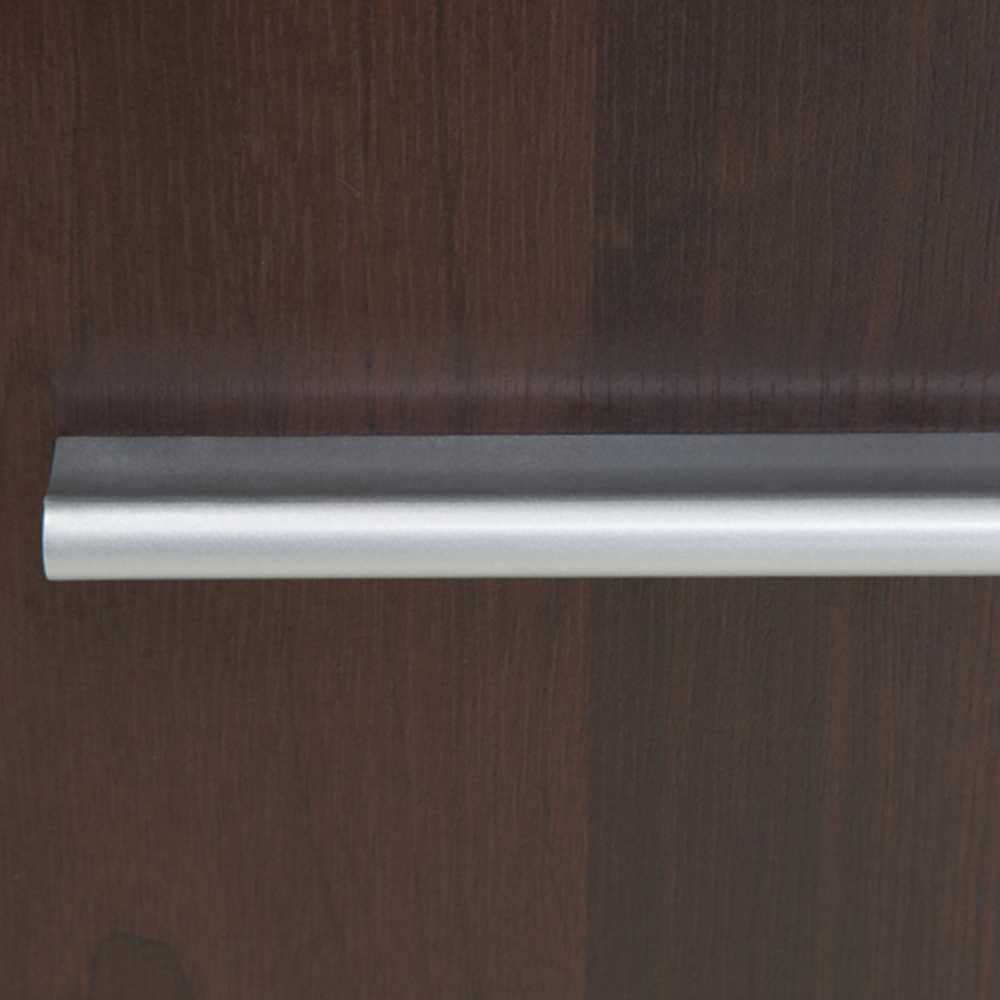 Florence Imperial Single Door 2 Drawer Dark Mahogany Narrow Glazed Cabinet Image 7