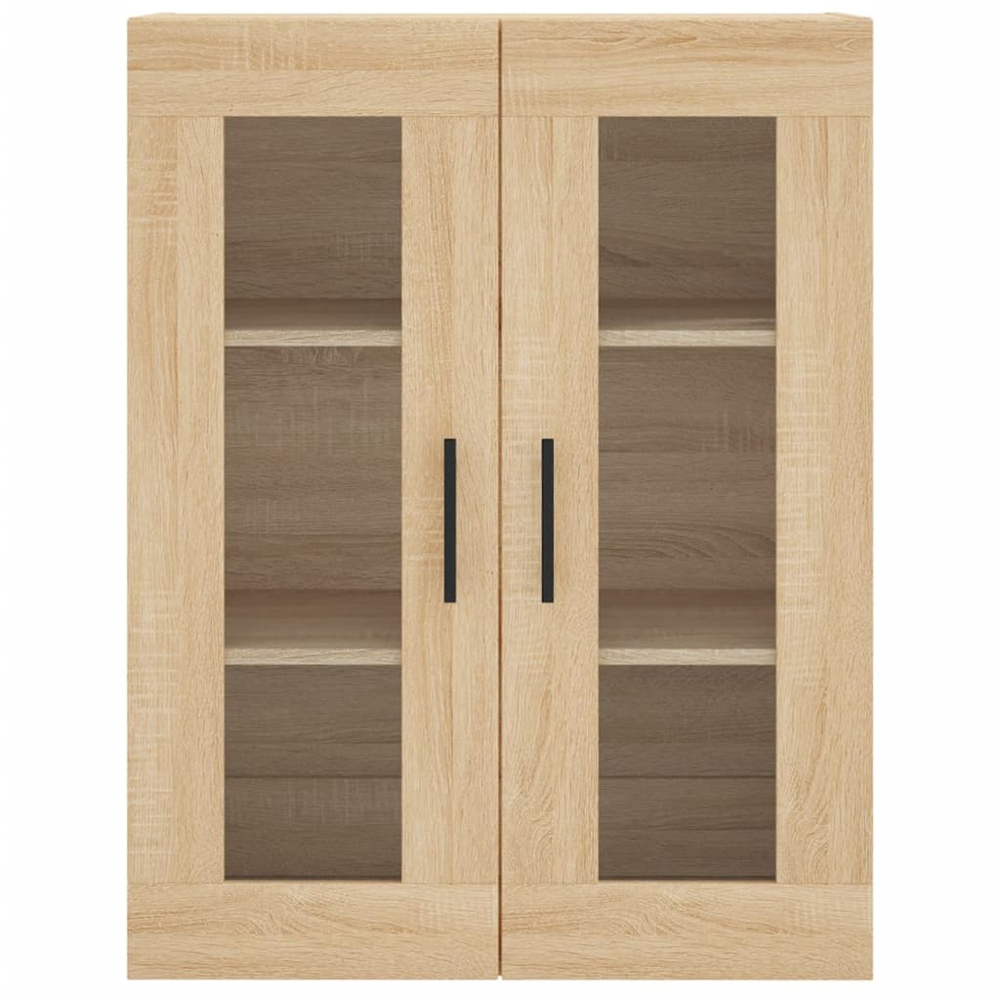 vidaXL 2 Glass Door 3 Drawer Sonoma Oak Highboard Image 6