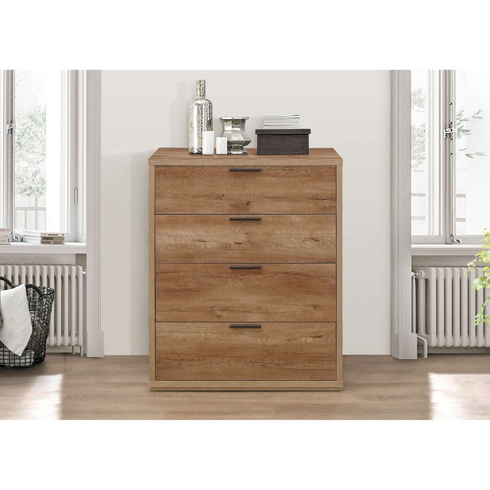 Birlea Stockwell Rustic Oak Effect 4 Piece Bedroom Furniture Set Image 3