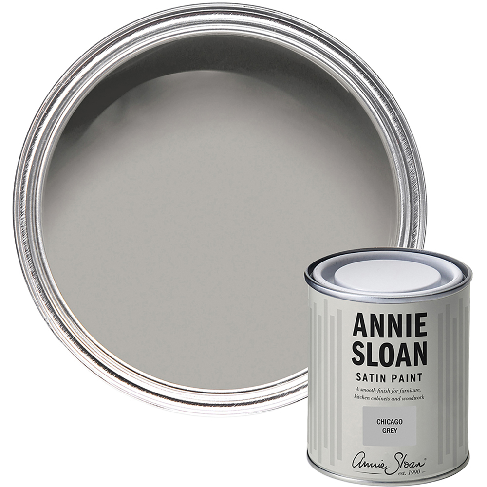 Annie Sloan Chicago Grey Wood and Metal Satin Paint 750ml Image 1
