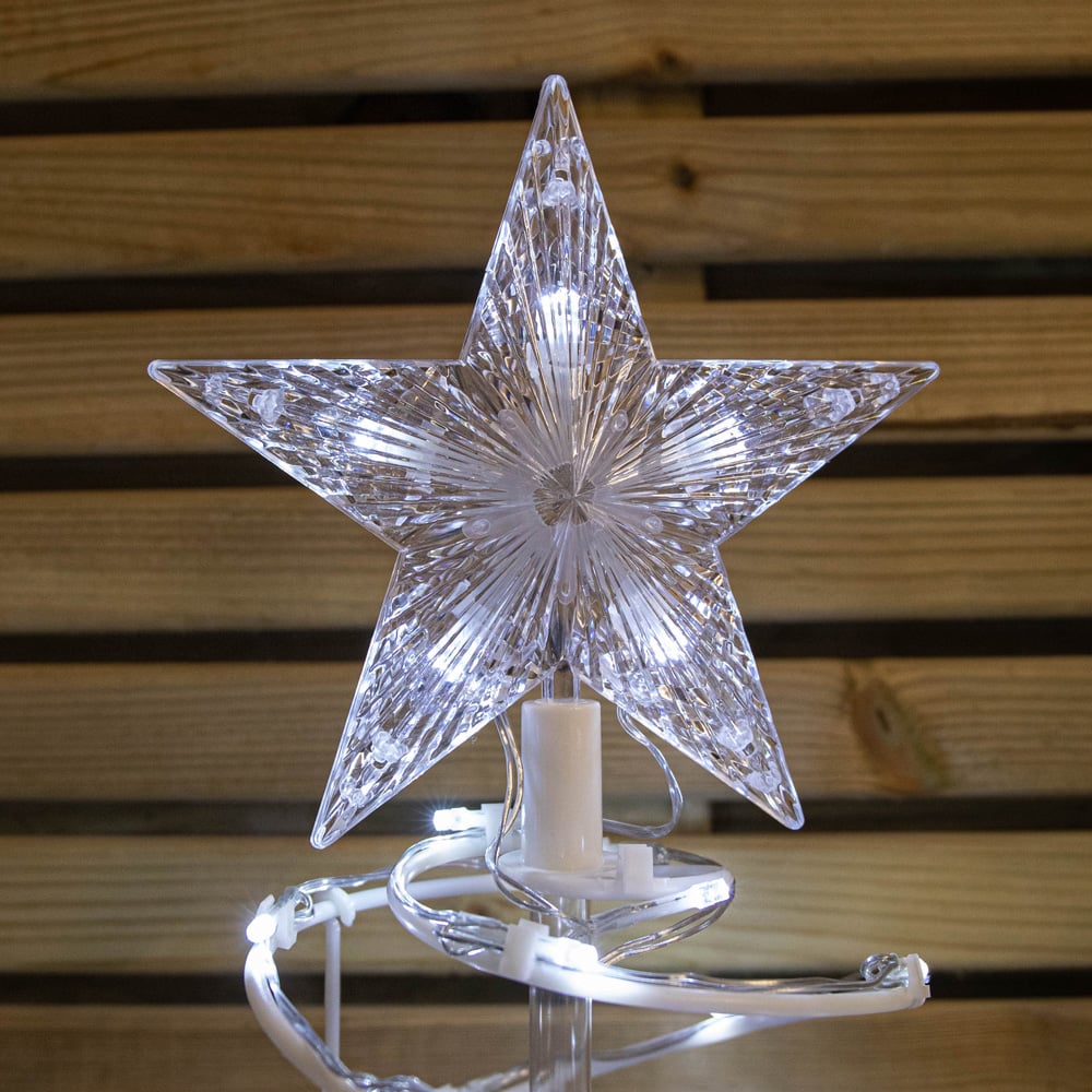 Samuel Alexander 4 Pack White Spiral LED Christmas Tree Garden Path Light Image 5