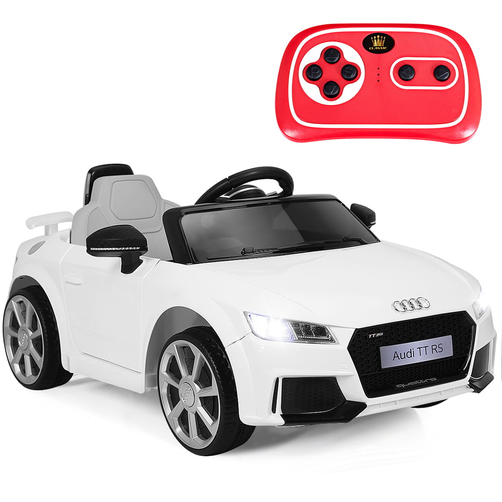 Costway Kids White Licensed Audi TTRS Ride On Car with 2 Motors and MP3 Music 12V Image 5